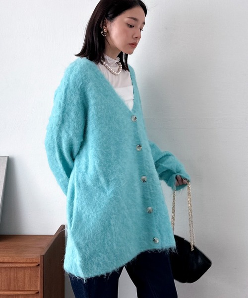 【セール】シャギービッグカーデ（カーディガン/ボレロ）｜DOUX ARCHIVES（ドゥアルシーヴ）