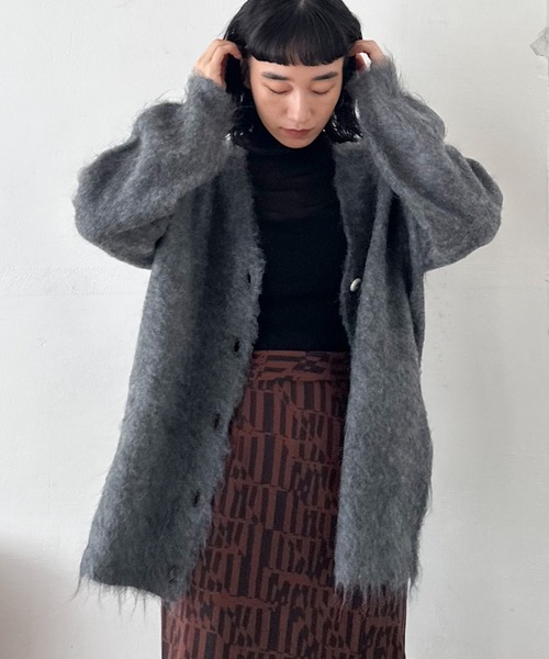 【セール】シャギービッグカーデ（カーディガン/ボレロ）｜DOUX ARCHIVES（ドゥアルシーヴ）