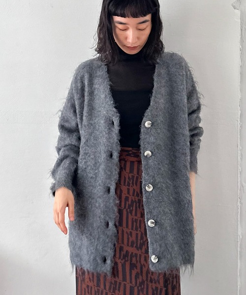 【セール】シャギービッグカーデ（カーディガン/ボレロ）｜DOUX ARCHIVES（ドゥアルシーヴ）