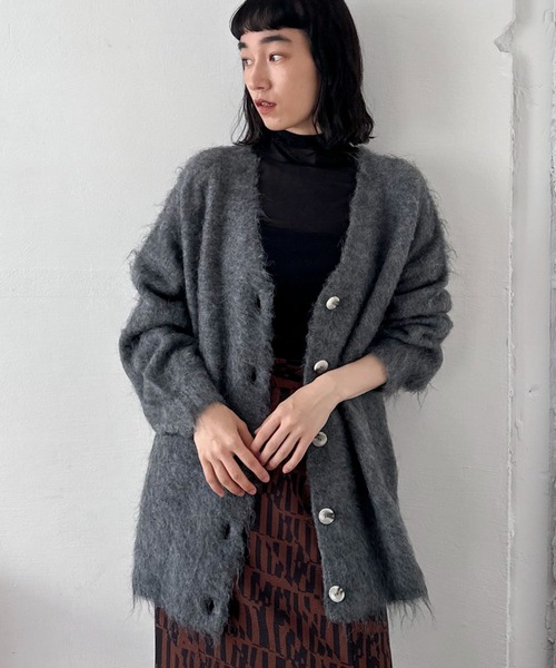 【セール】シャギービッグカーデ（カーディガン/ボレロ）｜DOUX ARCHIVES（ドゥアルシーヴ）