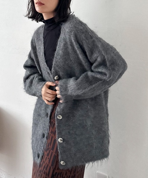 【セール】シャギービッグカーデ（カーディガン/ボレロ）｜DOUX ARCHIVES（ドゥアルシーヴ）