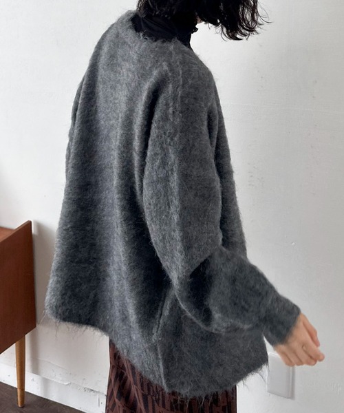 【セール】シャギービッグカーデ（カーディガン/ボレロ）｜DOUX ARCHIVES（ドゥアルシーヴ）