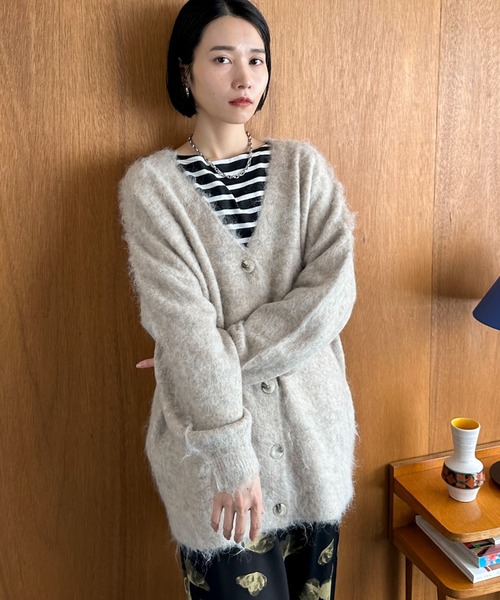 【セール】シャギービッグカーデ（カーディガン/ボレロ）｜DOUX ARCHIVES（ドゥアルシーヴ）