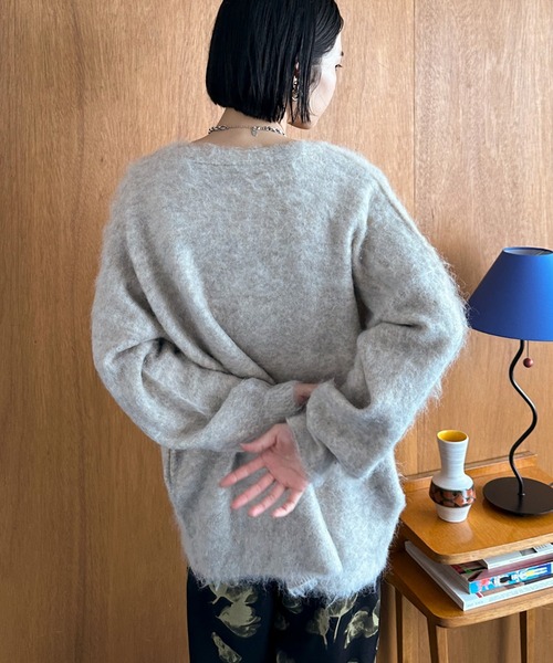 【セール】シャギービッグカーデ（カーディガン/ボレロ）｜DOUX ARCHIVES（ドゥアルシーヴ）