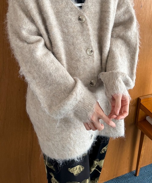 【セール】シャギービッグカーデ（カーディガン/ボレロ）｜DOUX ARCHIVES（ドゥアルシーヴ）