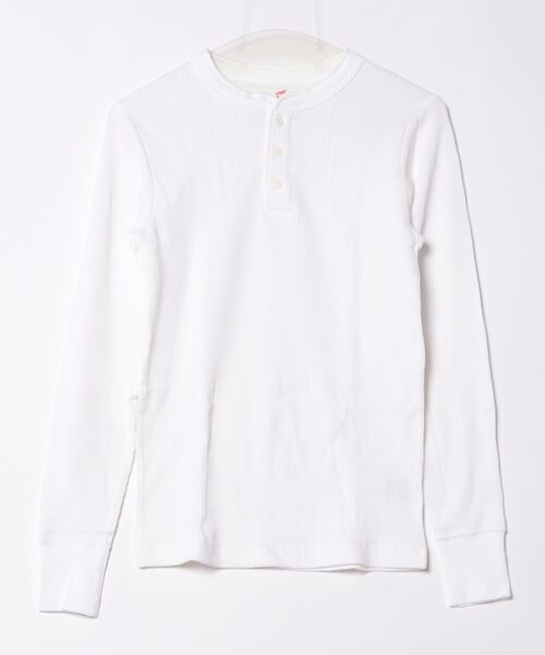 HANES/ヘインズ】BEEFYサーマルリブヘンリーネックTシャツ HM4-S104（T