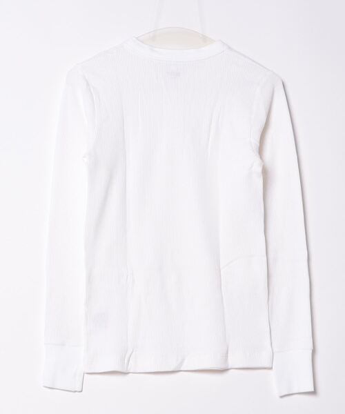 HANES（ヘインズ）の「【HANES/ヘインズ】BEEFYサーマルリブヘンリーネックTシャツ HM4-S104（Tシャツ/カットソー・メンズ・ホワイト/ブラック・SMALL/X-LARGE/LARGE/MEDIUM）」の3枚目の写真