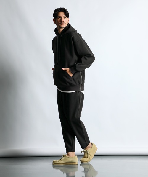 LANVIN en Bleu(ランバンオンブルー)の「セットアップ ダブルフェイス ウーリー リラックス ワイドパンツ(その他パンツ・メンズ・カーキ/スミクロ・52/50/48/46)」の4枚目の写真