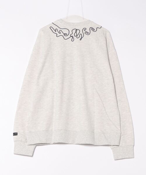NUNIFE（ユニフィー）の「【UNISEX】コード刺繍スウェット（パーカー・レディース・アイボリー/スミクロ/オートミール・FREE）」の4枚目の写真