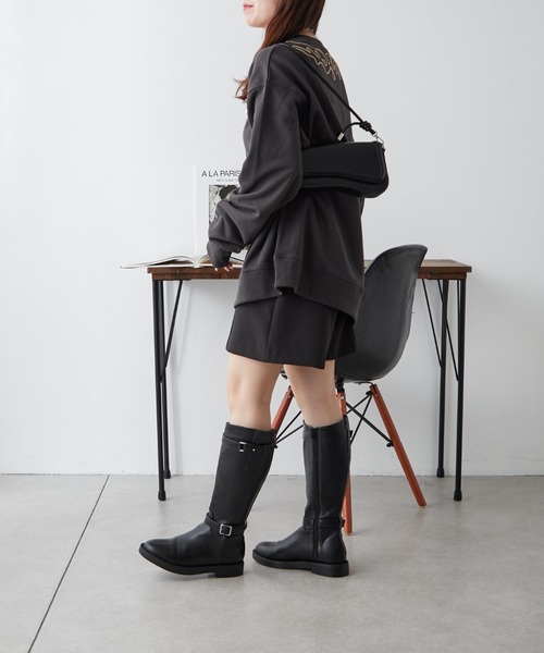 NUNIFE（ユニフィー）の「【UNISEX】コード刺繍スウェット（パーカー・レディース・アイボリー/スミクロ/オートミール・FREE）」の19枚目の写真