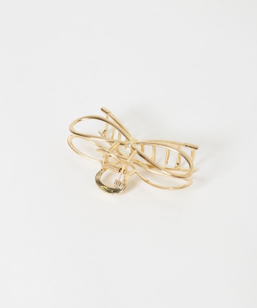 SMELLY（スメリー）の「メタルリボンバンス（バレッタ/ヘアクリップ・レディース・ゴールド・-）」の6枚目の写真