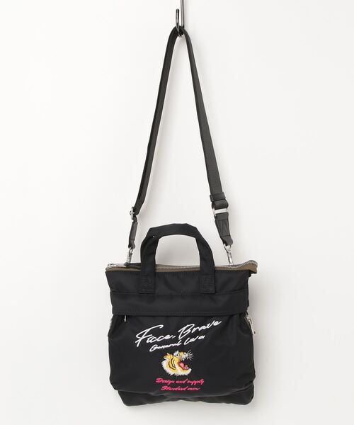 Ficce,Brave（フィセブレイブ）の「【Ficce Brave/フィセブレイブ】 ヘルメットバッグ（ショルダーバッグ・メンズ・ブラック/カーキ/ネイビー・FREE）」の2枚目の写真