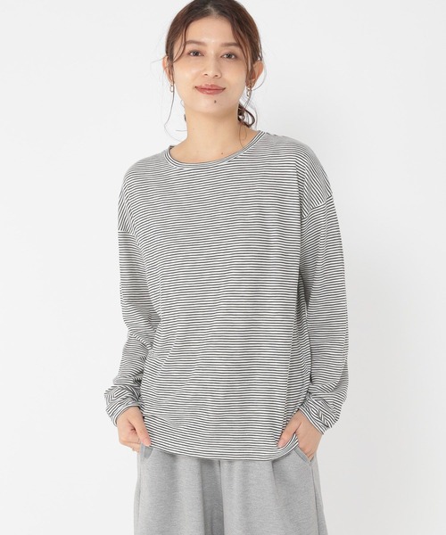 studio CLIP（スタディオクリップ）の「アソートライトロンT[プラスサイズあり]（Tシャツ/カットソー・レディース・オフホワイト/その他1/その他2/ブラック・MEDIUM/LARGE/ﾌﾘｰ(L)）」の3枚目の写真