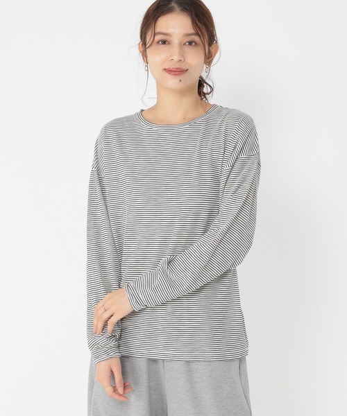 studio CLIP（スタディオクリップ）の「アソートライトロンT[プラスサイズあり]（Tシャツ/カットソー・レディース・オフホワイト/その他1/その他2/ブラック・MEDIUM/LARGE/ﾌﾘｰ(L)）」の7枚目の写真