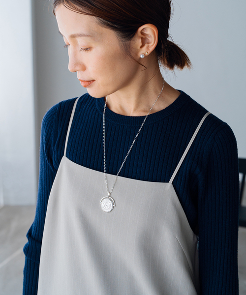 【美品】IENA MALUS シルバー メダル型ペンダント MALUS/マリュス 別注 コインペンダント 60cm（ネックレス