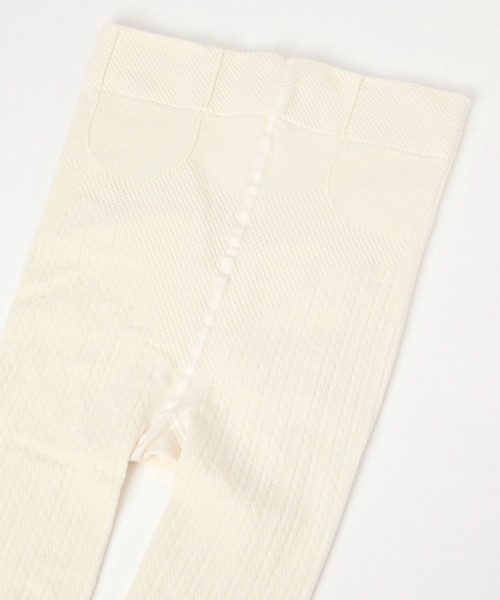 Heather（ヘザー）の「ケーブルニットタイツ　207640（タイツ/ストッキング・レディース・アイボリー/チャコールグレー・ONE SIZE）」の3枚目の写真