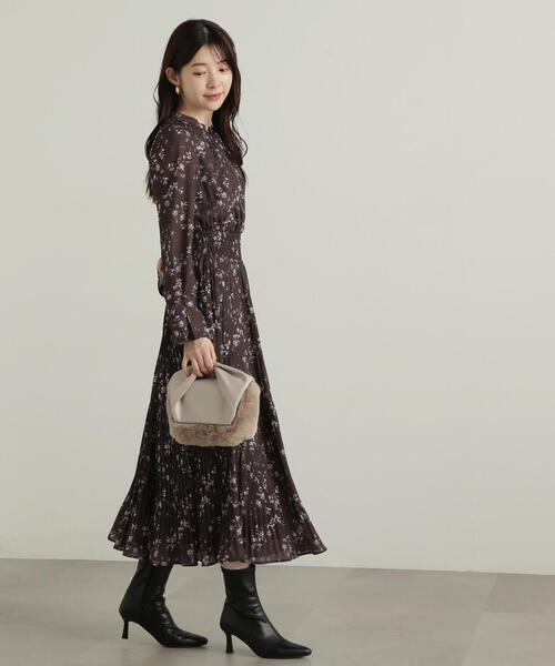 PROPORTION BODY DRESSING(プロポーションボディドレッシング)の「フラワープリントワンピース / 1214240508(ワンピース・レディース・オフホワイト/ブラック/ブラウン/ピンク・SMALL/MEDIUM)」の16枚目の写真