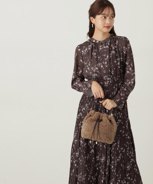 PROPORTION BODY DRESSING(プロポーションボディドレッシング)の「フラワープリントワンピース / 1214240508(ワンピース・レディース・オフホワイト/ブラック/ブラウン/ピンク・SMALL/MEDIUM)」の22枚目の写真