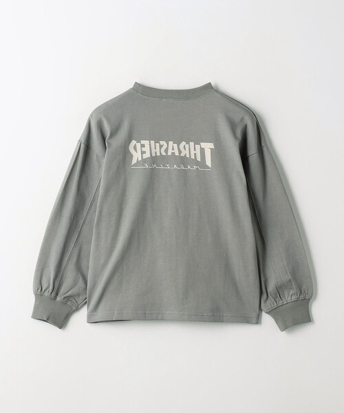 THRASHER（スラッシャー）の「【別注】＜THRASHER＞TJ ロングスリーブ Tシャツ / キッズ  100cm-130cm（Tシャツ/カットソー・キッズ・グレー/ネイビー/イエロー・XS(100-110cm)/S(120-130cm)）」の4枚目の写真