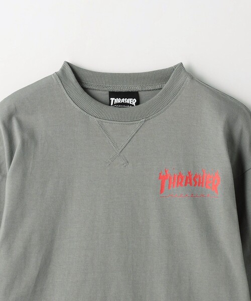 THRASHER（スラッシャー）の「【別注】＜THRASHER＞TJ ロングスリーブ Tシャツ / キッズ  100cm-130cm（Tシャツ/カットソー・キッズ・グレー/ネイビー/イエロー・XS(100-110cm)/S(120-130cm)）」の5枚目の写真