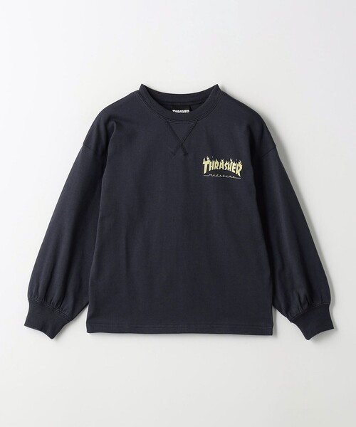 THRASHER（スラッシャー）の「【別注】＜THRASHER＞TJ ロングスリーブ Tシャツ / キッズ  100cm-130cm（Tシャツ/カットソー・キッズ・グレー/ネイビー/イエロー・XS(100-110cm)/S(120-130cm)）」の16枚目の写真