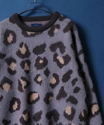 ANPAS(ApX)Leopard Pattern Knit Pullover/Ip[h N vI[o[ jbg(jbg/Z[^[)
