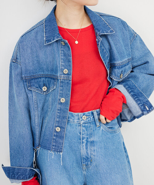 SLOBE IENA(スローブイエナ)の「《追加2》miller/ミラー SLOBE別注 SHEER RIB クルーネック(Tシャツ/カットソー・レディース・ホワイト/レッド/グレー・FREE)」の17枚目の写真