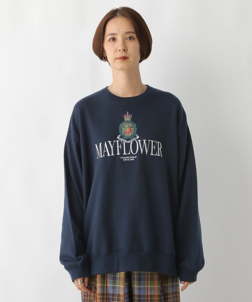 LEPSIM（レプシィム）の「刺繍スエット　213679（スウェット・レディース・ネイビー/グリーン/グレイッシュベージュ・FREE）」の12枚目の写真