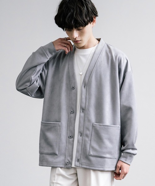 【セール】オーバーサイズフェイクスウェード 長袖カーディガン（カーディガン/ボレロ）｜Rocky Monroe（ロッキーモンロー）