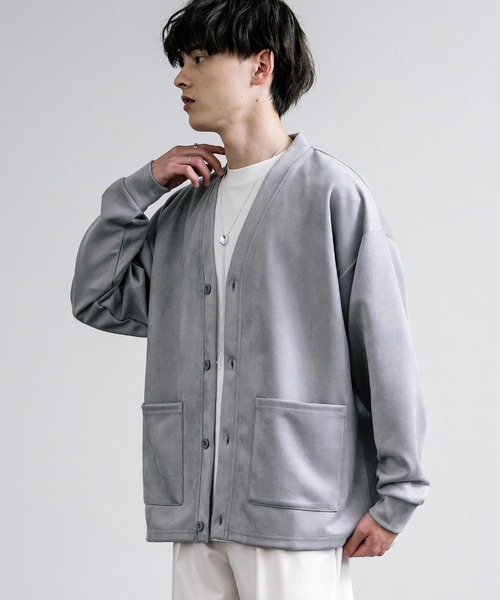 【セール】オーバーサイズフェイクスウェード 長袖カーディガン（カーディガン/ボレロ）｜Rocky Monroe（ロッキーモンロー）