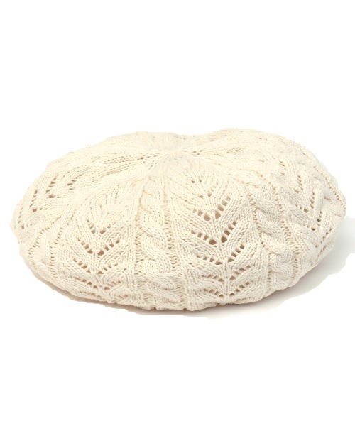 チチカカ(チチカカ)の「コットンレーシーベレー(ハンチング/ベレー帽・レディース・マスタード/ブラック/アイボリー/グリーン・FREE)」の10枚目の写真
