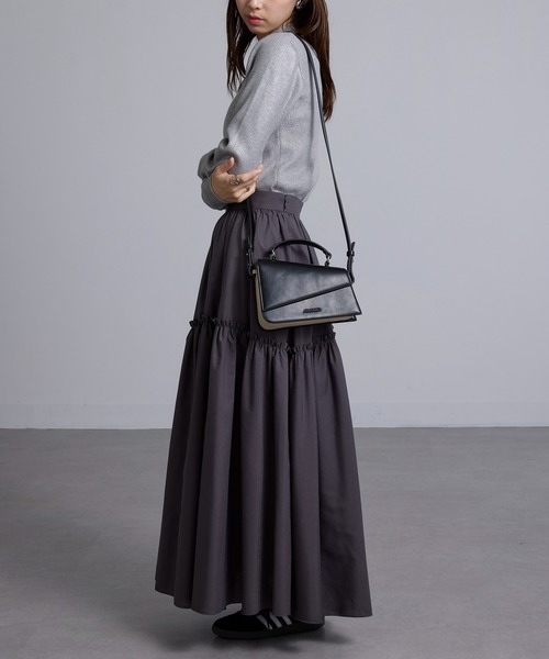 ADD CULUMN(アドカラム)の「【ADD CULUMN】ANGLE SHLD A25S07B374(ショルダーバッグ・レディース・ライトイエロー/ブラック/ホワイト・FREE)」の9枚目の写真