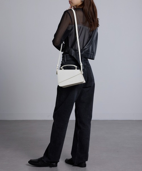 ADD CULUMN(アドカラム)の「【ADD CULUMN】ANGLE SHLD A25S07B374(ショルダーバッグ・レディース・ライトイエロー/ブラック/ホワイト・FREE)」の4枚目の写真