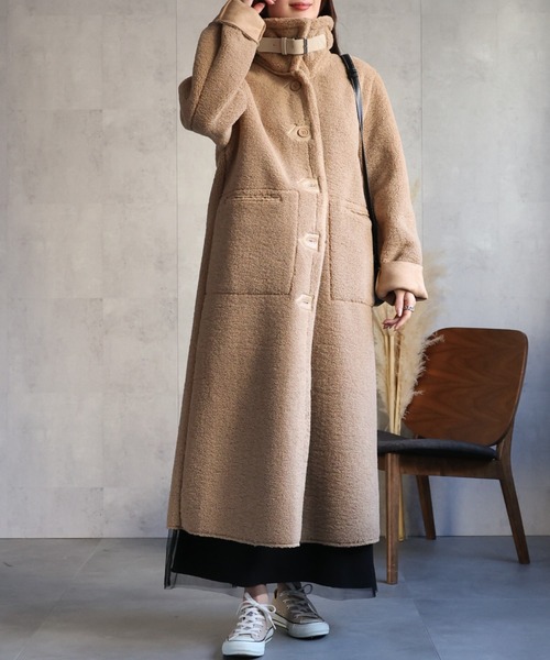 ダクテ (Dacute) ムートンコート セール】シングルブレスト テディベアコート /ムートンタッチ/冬