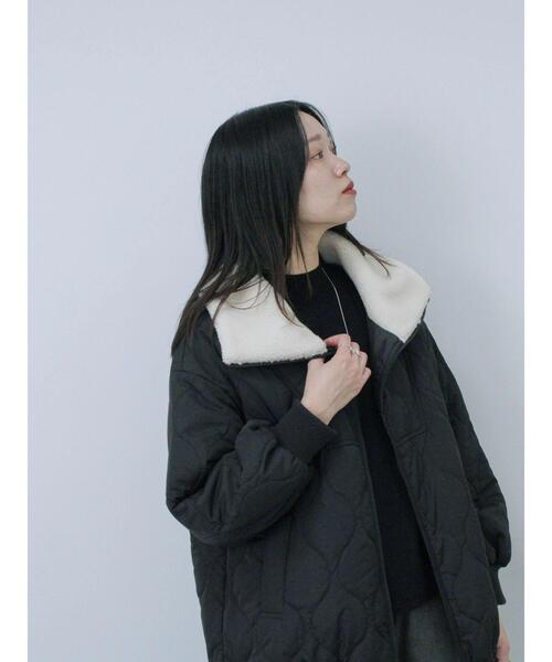 Samansa Mos2 blue（サマンサモスモスブルー）の「襟ボアキルト