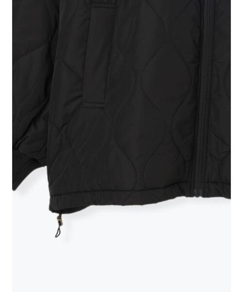 Samansa Mos2 blue（サマンサモスモスブルー）の「襟ボアキルトジャケット（ノーカラージャケット・レディース・ブラック/シルバーグレー/カーキ・F）」の6枚目の写真