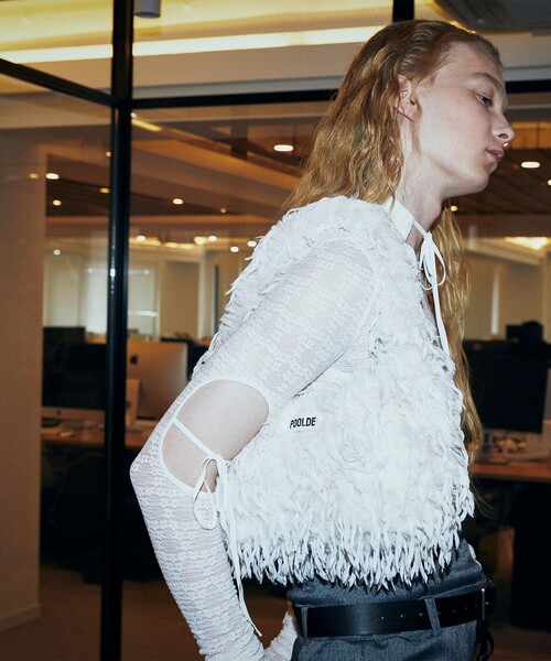 POOLDE(プールデ)の「【POOLDE/プールデ】Silkie Bag/シルキーバッグ/ファーバッグ(ショルダーバッグ・レディース・ホワイト/ブラック/ピンク・FREE)」の8枚目の写真