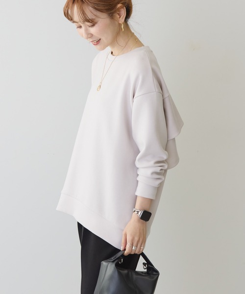 AMERICAN HOLIC（アメリカンホリック）の「【WEB限定】バックフリルポンチプルオーバー（スウェット・レディース・ブラック/グレイッシュベージュ/オートミール・M/L）」の17枚目の写真