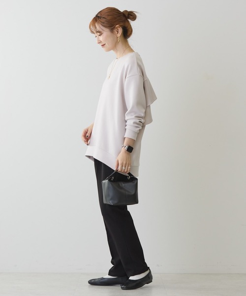 AMERICAN HOLIC（アメリカンホリック）の「【WEB限定】バックフリルポンチプルオーバー（スウェット・レディース・ブラック/グレイッシュベージュ/オートミール・M/L）」の20枚目の写真