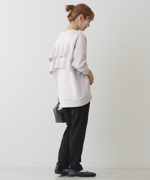 AMERICAN HOLIC（アメリカンホリック）の「【WEB限定】バックフリルポンチプルオーバー（スウェット・レディース・ブラック/グレイッシュベージュ/オートミール・M/L）」の21枚目の写真