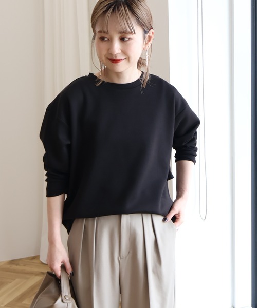 AMERICAN HOLIC（アメリカンホリック）の「【WEB限定】バックフリルポンチプルオーバー（スウェット・レディース・ブラック/グレイッシュベージュ/オートミール・M/L）」の9枚目の写真