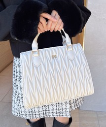 チャーム付キルティングバッグ