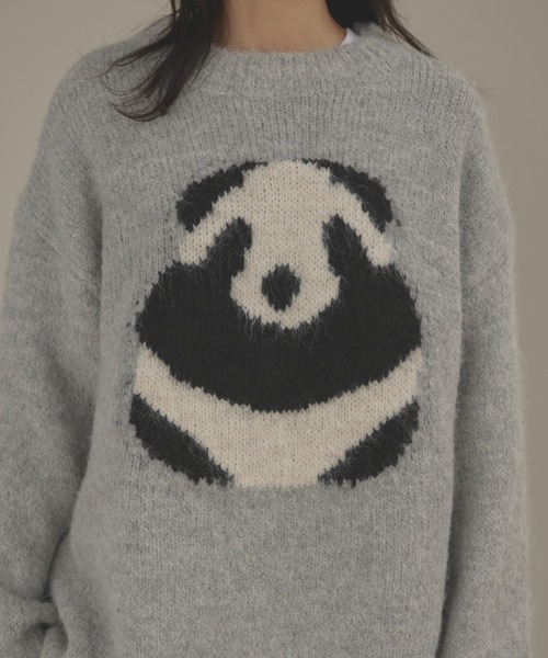 my panda online shop | ハンドニット パンダジャガードPO GRAY