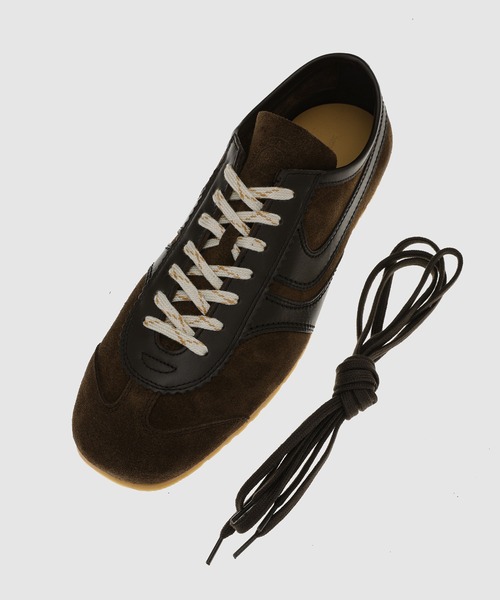 【DRIES VAN NOTEN】スネークプリント スニーカー 送料関税込 DRIES VAN NOTEN スネーク風レザー スニーカー パネルデザイン