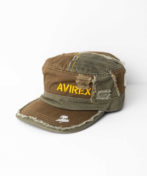 AVIREX（アヴィレックス）の「《AVIREX》Damege Work Cap（キャップ・メンズ・ネイビー/ベージュ/オリーブ/ブラック・FREE）」の4枚目の写真