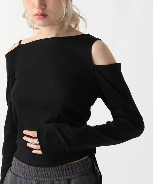 FOREVER 21(フォーエバー トゥエンティーワン)の「【2025SS】肩リボンコンパクトオフショルトップス(Tシャツ/カットソー・レディース・カモフラージュ/オフホワイト/ブラック・MEDIUM/SMALL)」の22枚目の写真