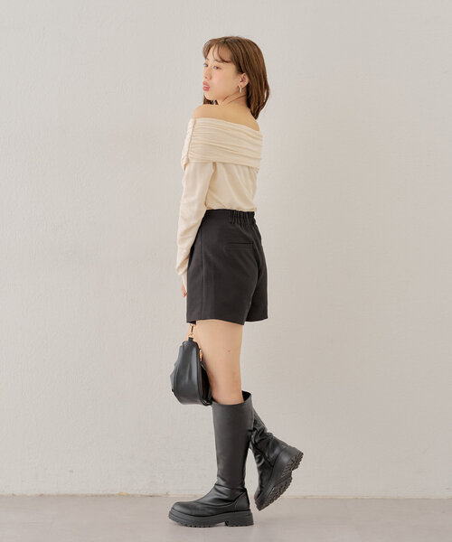 アシメドレープデザイントップス（Tシャツ/カットソー）｜Chico（チコ）