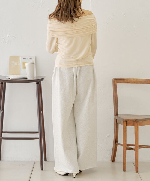 アシメドレープデザイントップス（Tシャツ/カットソー）｜Chico（チコ）