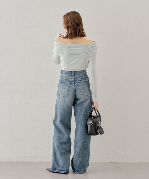 アシメドレープデザイントップス（Tシャツ/カットソー）｜Chico（チコ）