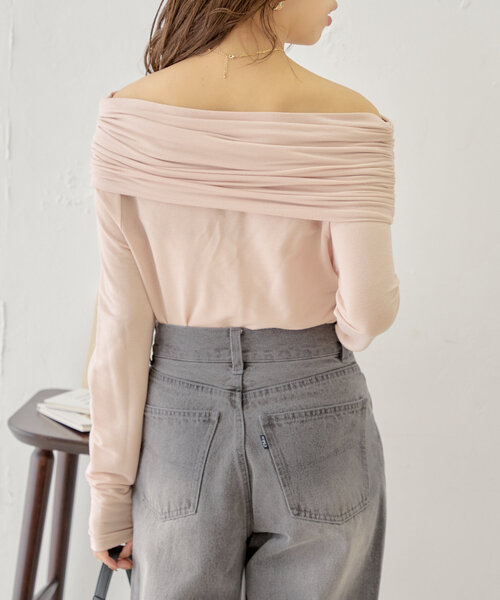 アシメドレープデザイントップス（Tシャツ/カットソー）｜Chico（チコ）